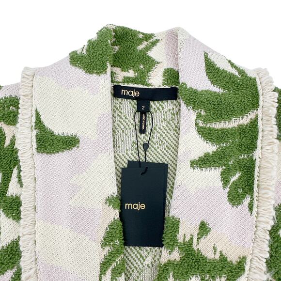 MAJE Aloha Beige Belted Cardigan Jacket 2|M - Picture 4 of 11